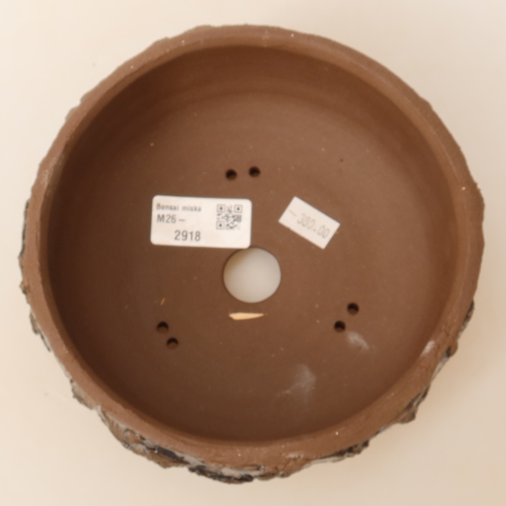 Ceramiczna miska do bonsai 16 x 16 x 6,5 cm, kolor brązowy