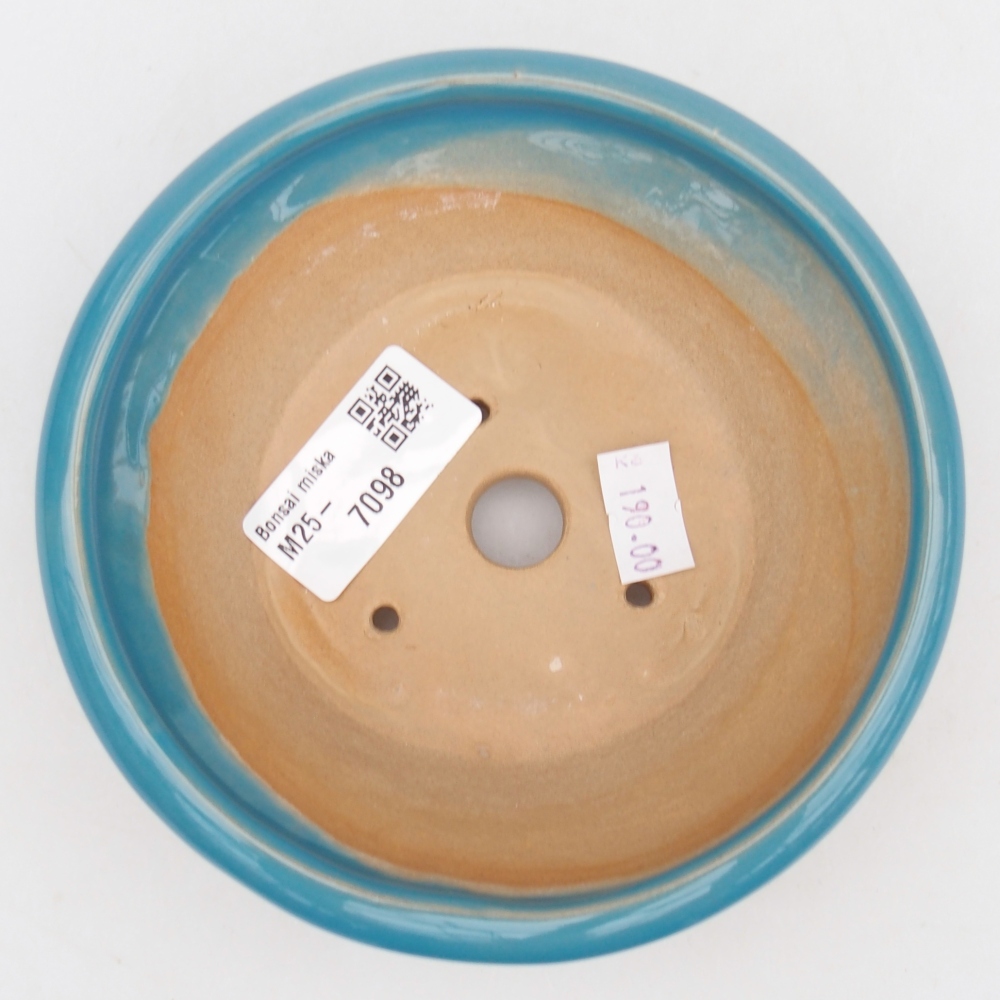 Ceramiczna miska do bonsai 13,5 x 13,5 x 5 cm, kolor niebieski