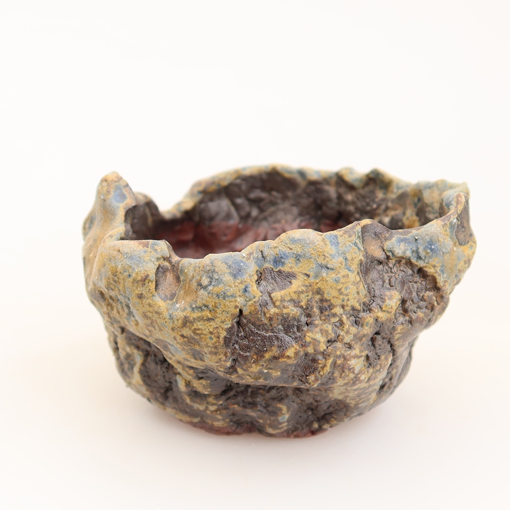 Ceramiczna skorupka  7,5 x 7 x 5 cm, kolor niebieski