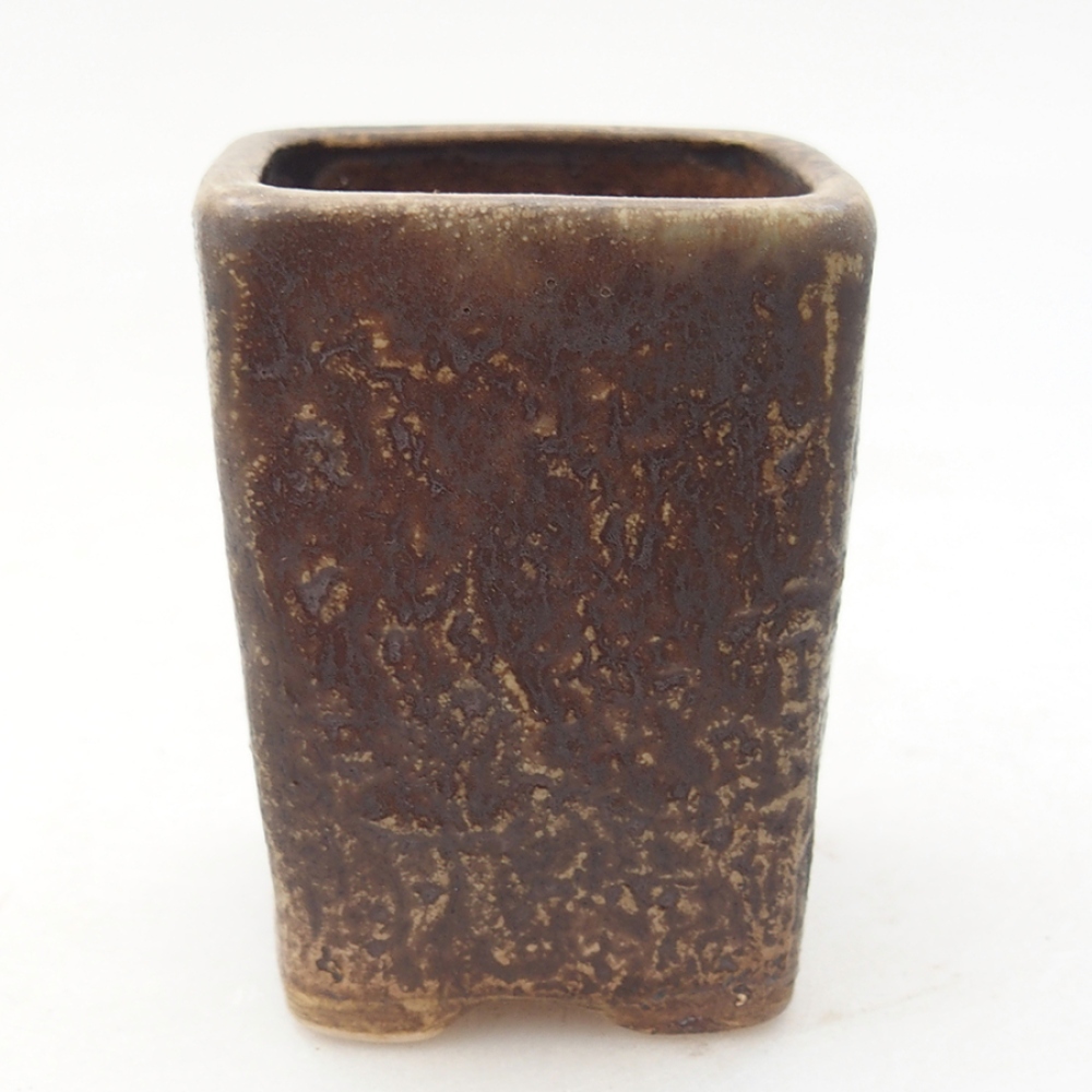Ceramiczna miska bonsai 5 x 5 x 6,5 cm, kolor brązowy