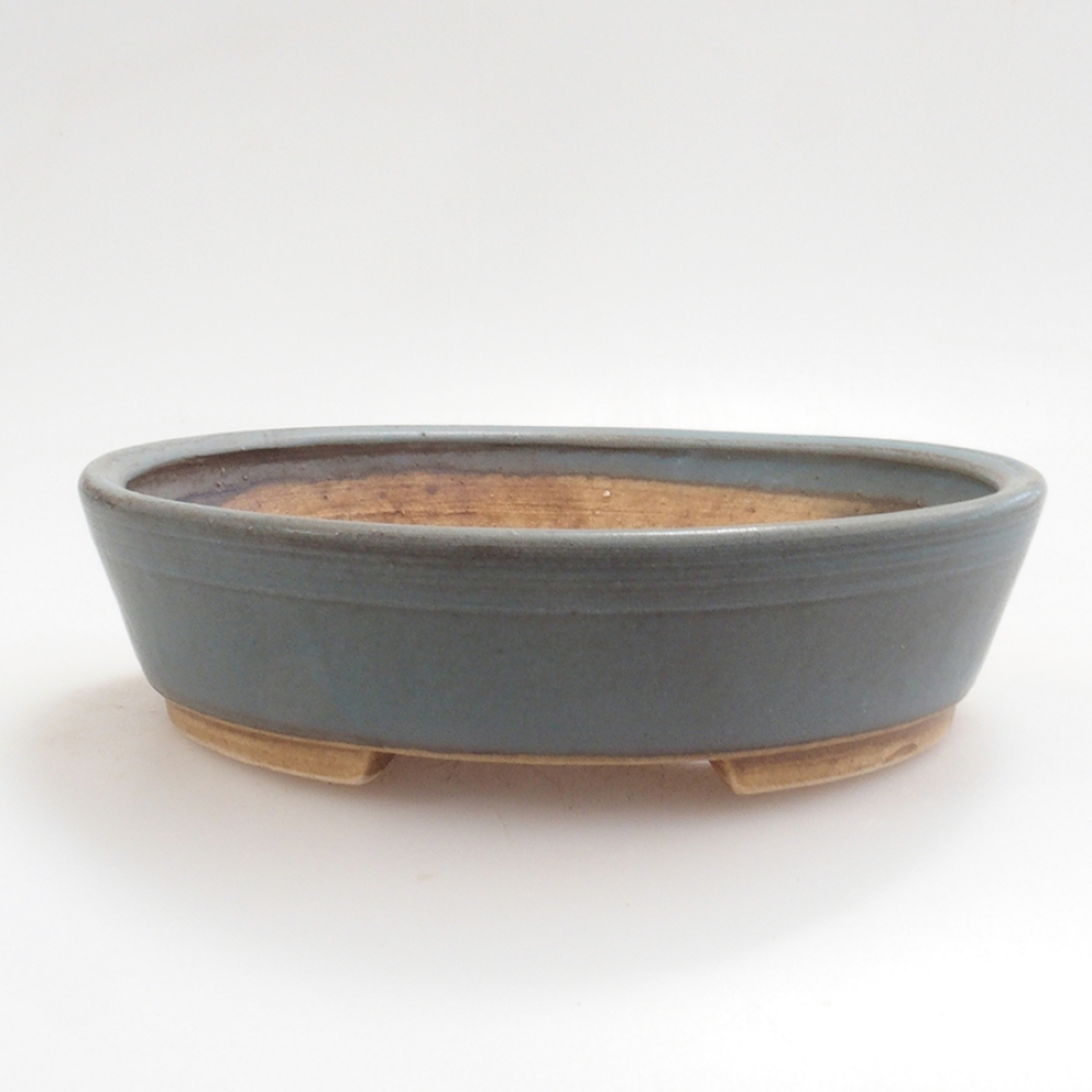 Ceramiczna miska do bonsai 15 x 13,5 x 3,5 cm, kolor niebieski