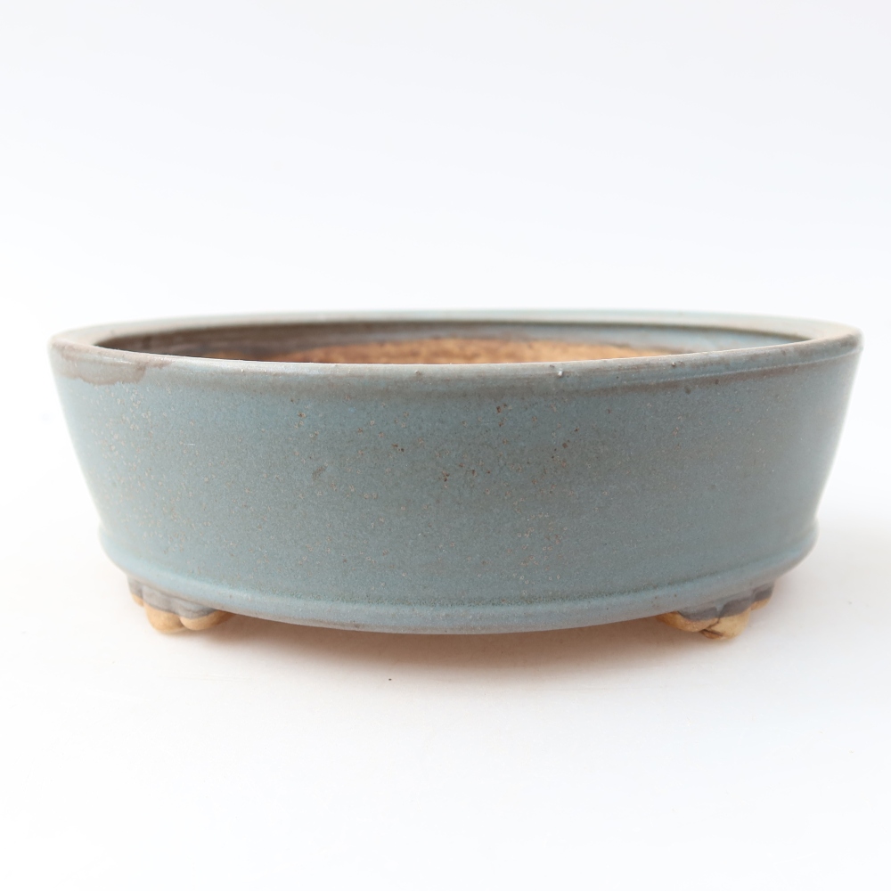 Ceramiczna miska do bonsai 15,5 x 15,5 x 5 cm, kolor niebieski