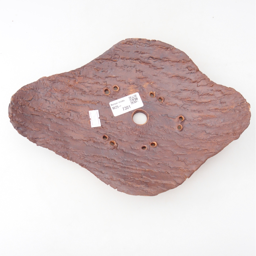 Ceramiczna muszla 27,5 x 19,5 x 6 cm, kolor brązowy