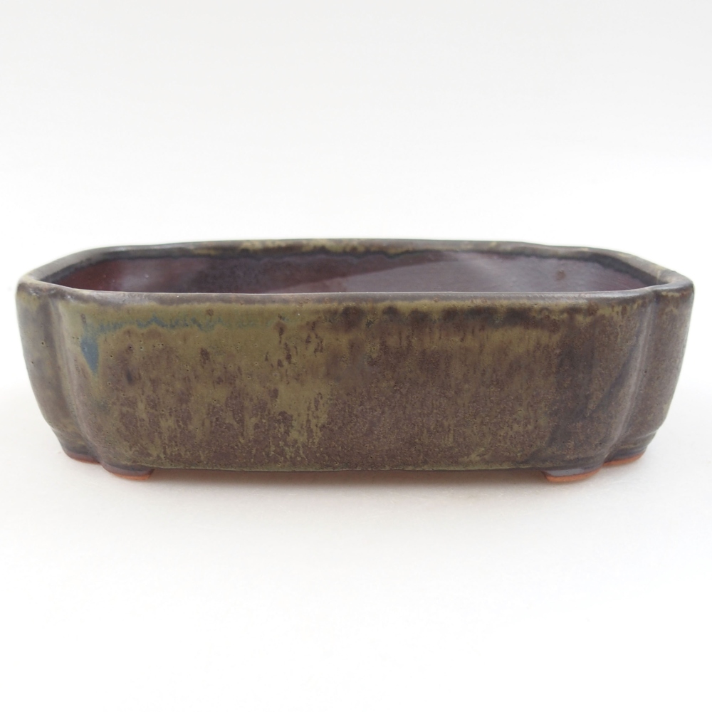 Ceramiczna miska bonsai 16 x 12 x 4,5 cm, kolor brązowy