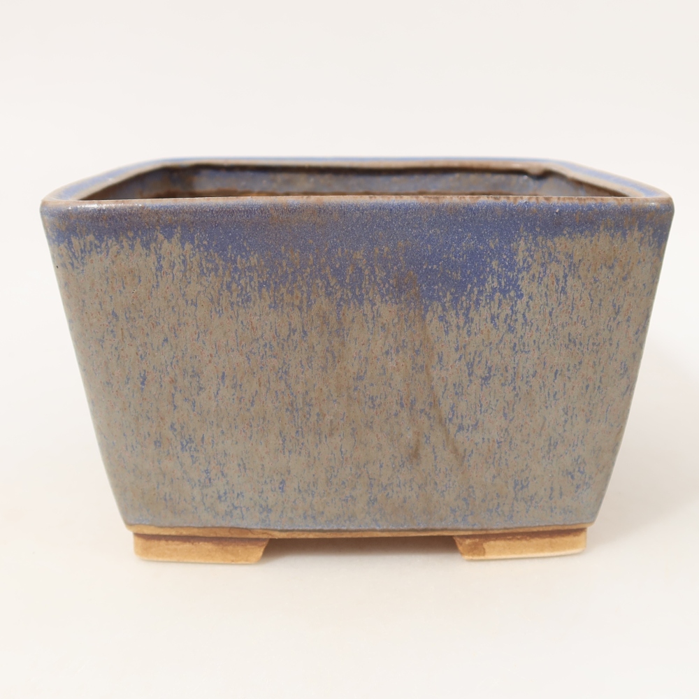 Ceramiczna miska na bonsai 16 x 16 x 10 cm, kolor niebieski