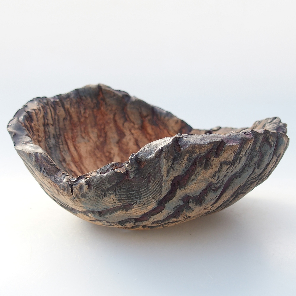 Ceramiczna skorupa 13 x 12,5 x 7 cm, kolor fioletowy