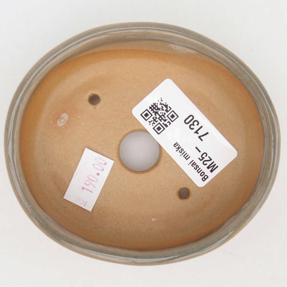 Ceramiczna miska na bonsai 9,5 x 8 x 3 cm, szara