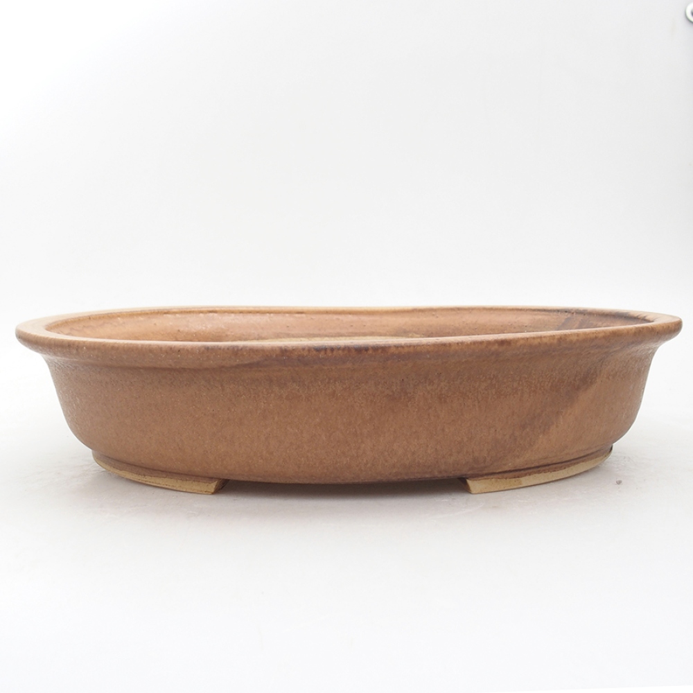 Ceramiczna miska bonsai 29 x 23,5 x 7  cm, kolor brązowy