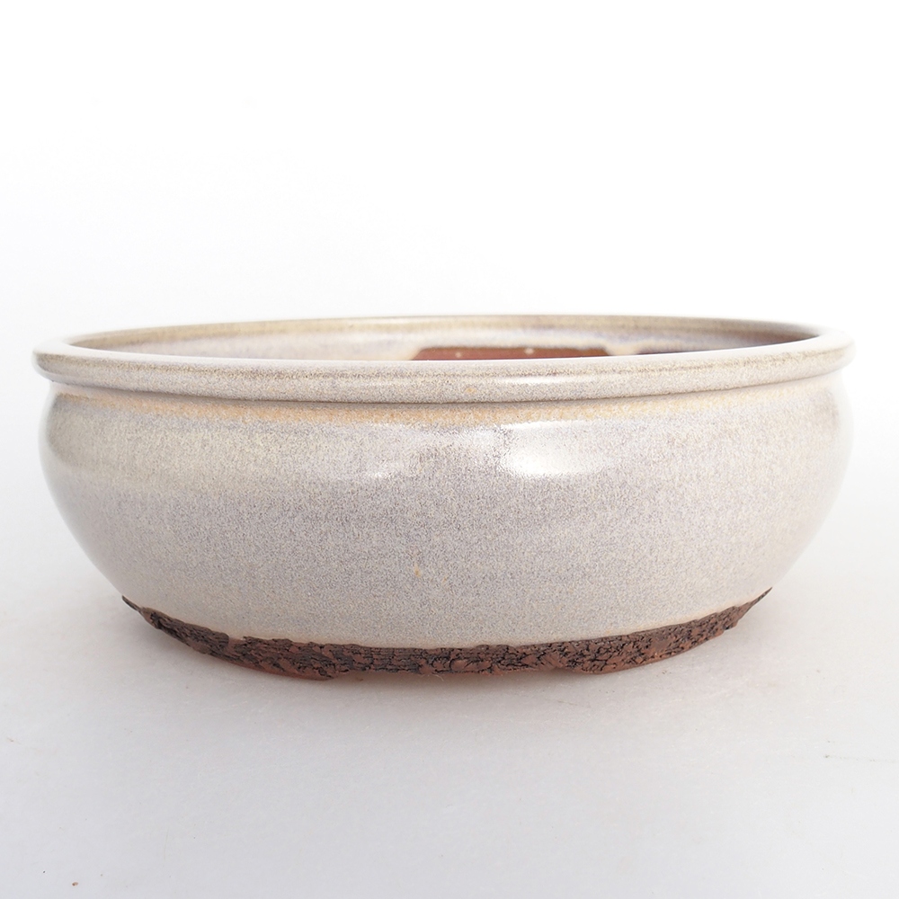 Ceramiczna miska na bonsai 17,5 x 17,5 x 6 cm, szara
