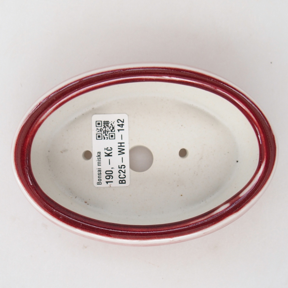 Ceramiczna miska do bonsai 13 x 8,5 x 4 cm, kolor czerwony