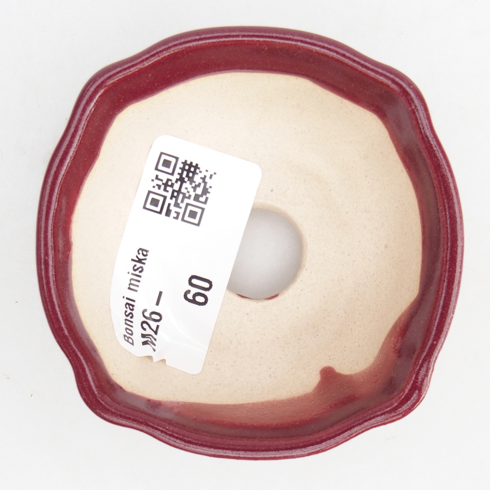 Mini miska do bonsai 6,5 x 6,5 x 3 cm, bordowa