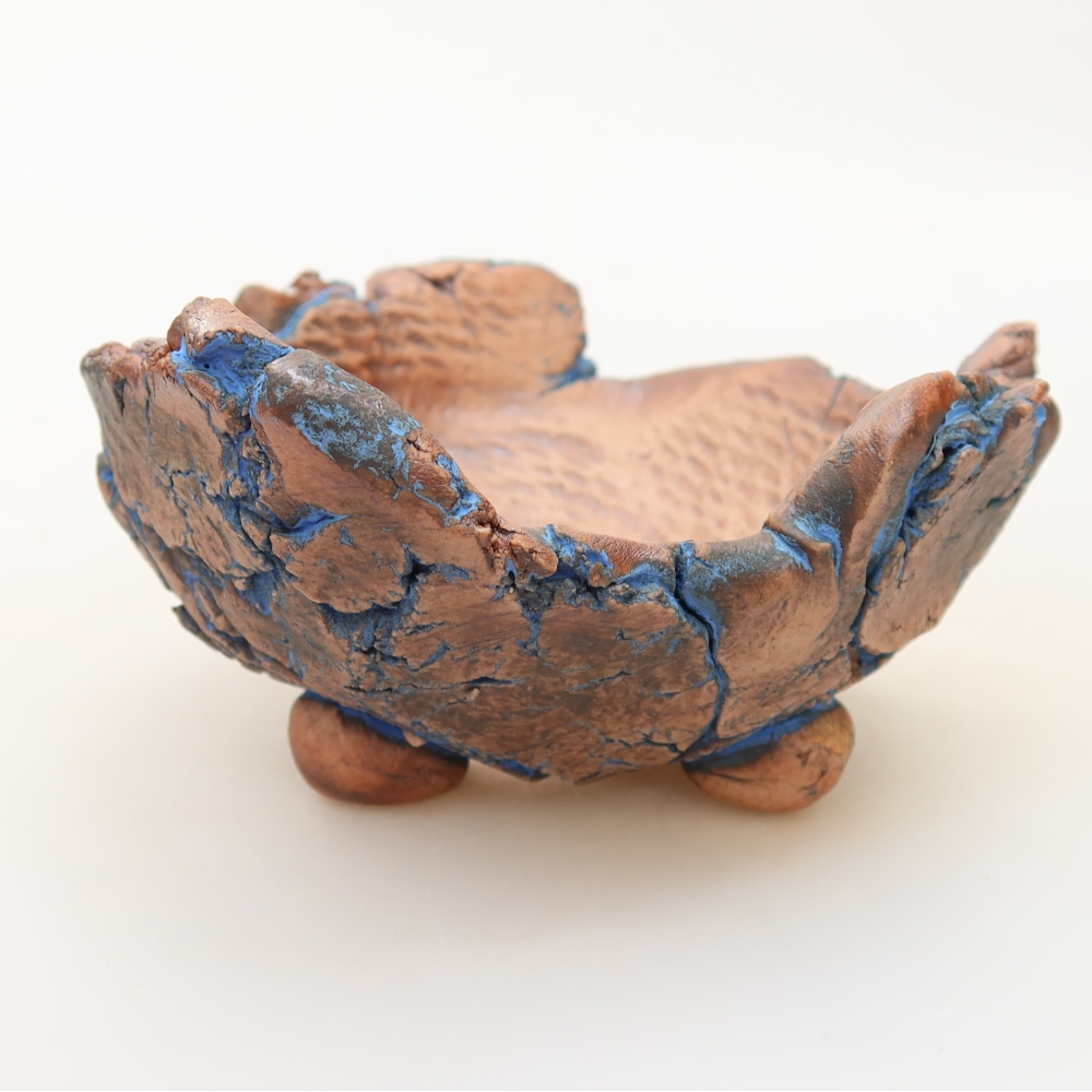 Ceramiczna skorupka 11 x 10,5 x 5,5 cm, kolor niebieski