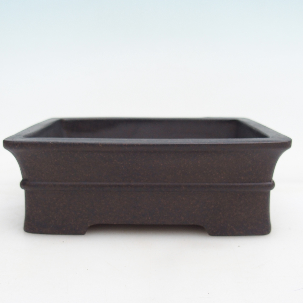 Ceramiczna miska do bonsai 14,5 x 10,5 x 5 cm, kolor brązowo-ochrowy