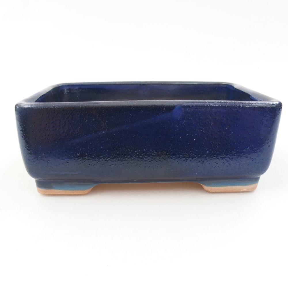 Ceramiczna miska bonsai 14,5 x 11 x 5,5 cm, kolor niebieski