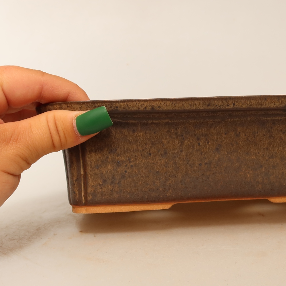 Miska ceramiczna  20 x 15,5 x 5,5 cm, kolor brązowy