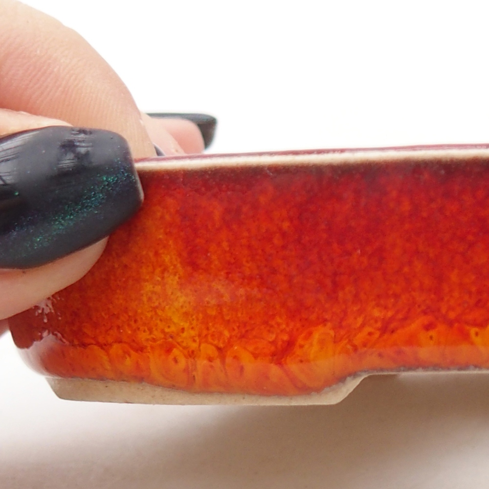 Mini miska bonsai 11 x 9 x 2 cm, pomarańczowa