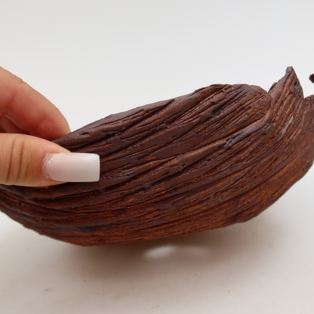 Ceramiczna muszla 20 x 17,5 x 7 cm, kolor brązowy