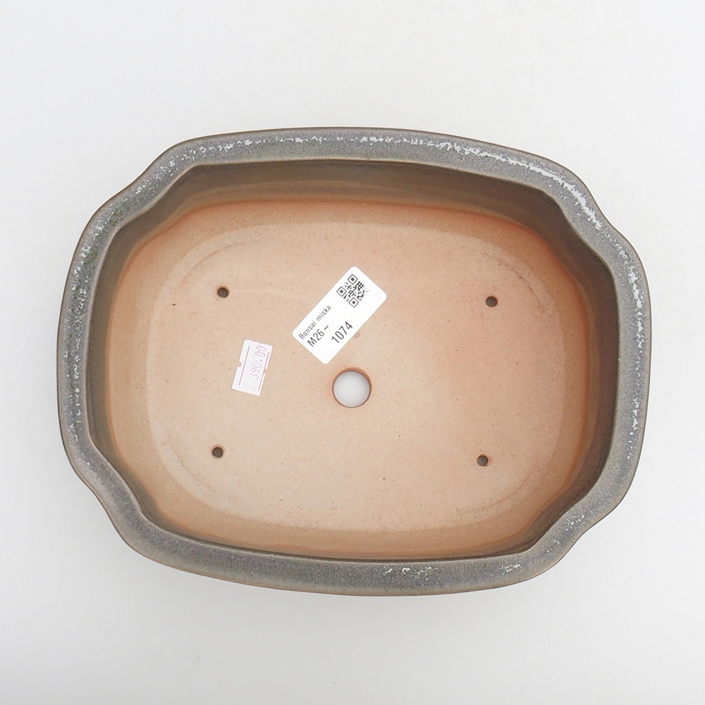 Ceramiczna miska do bonsai 22 x 16,5 x 7 cm, zielona