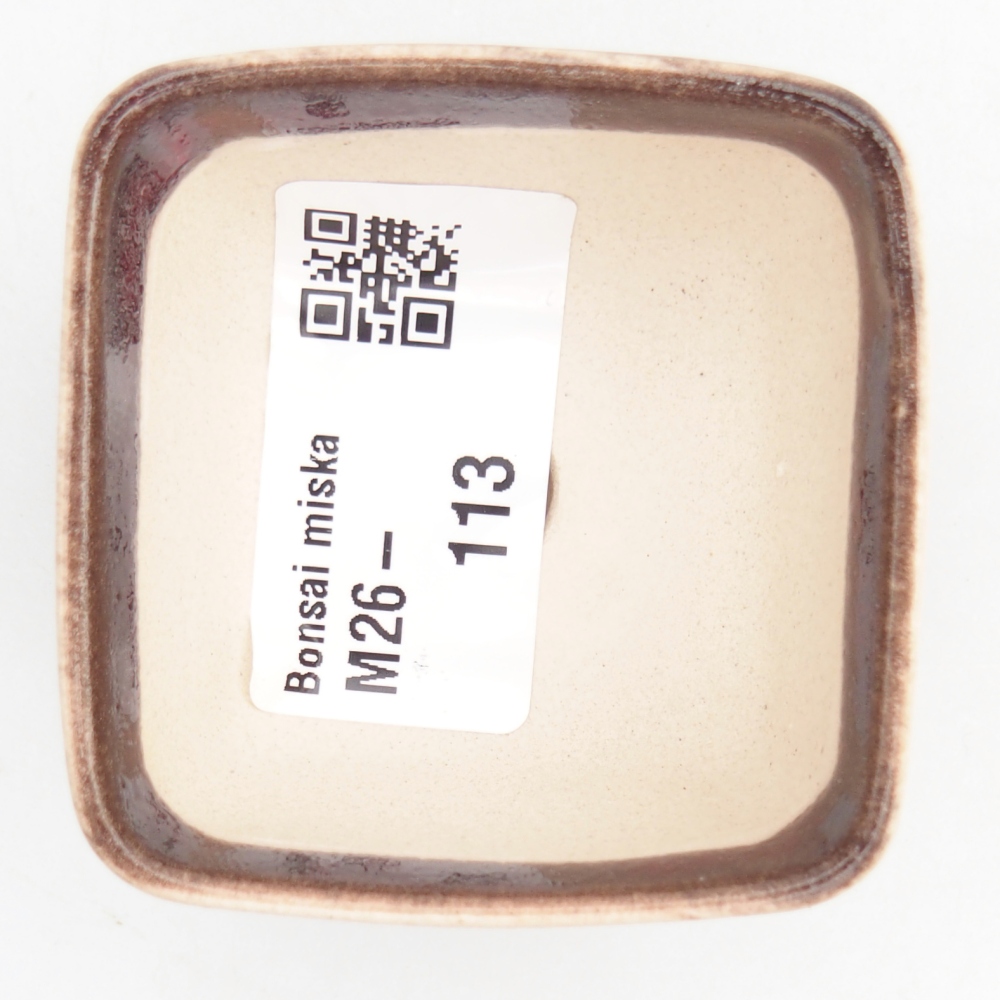 Mini miska do bonsai 5 x 5 x 3 cm, kolor czerwony