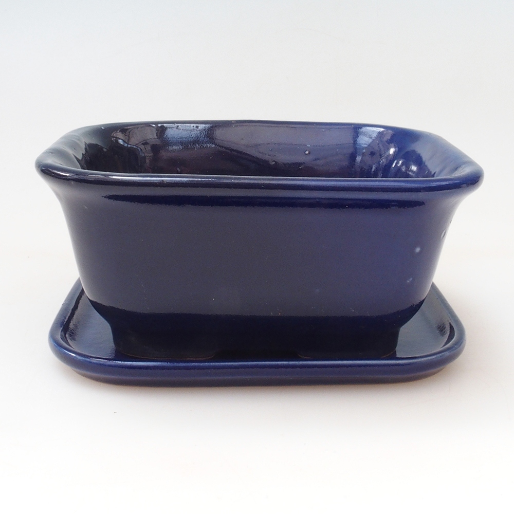 Bonsai bowl + spodek H01 - 12x9x5 cm