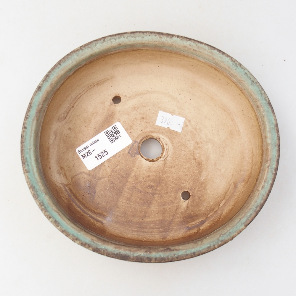 Ceramiczna miska do bonsai 17,5 x 16 x 4,5 cm, zielona