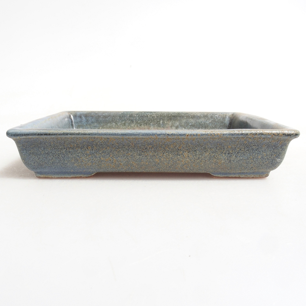 Ceramiczna miska bonsai 13 x 11 x 2,5 cm, kolor szary