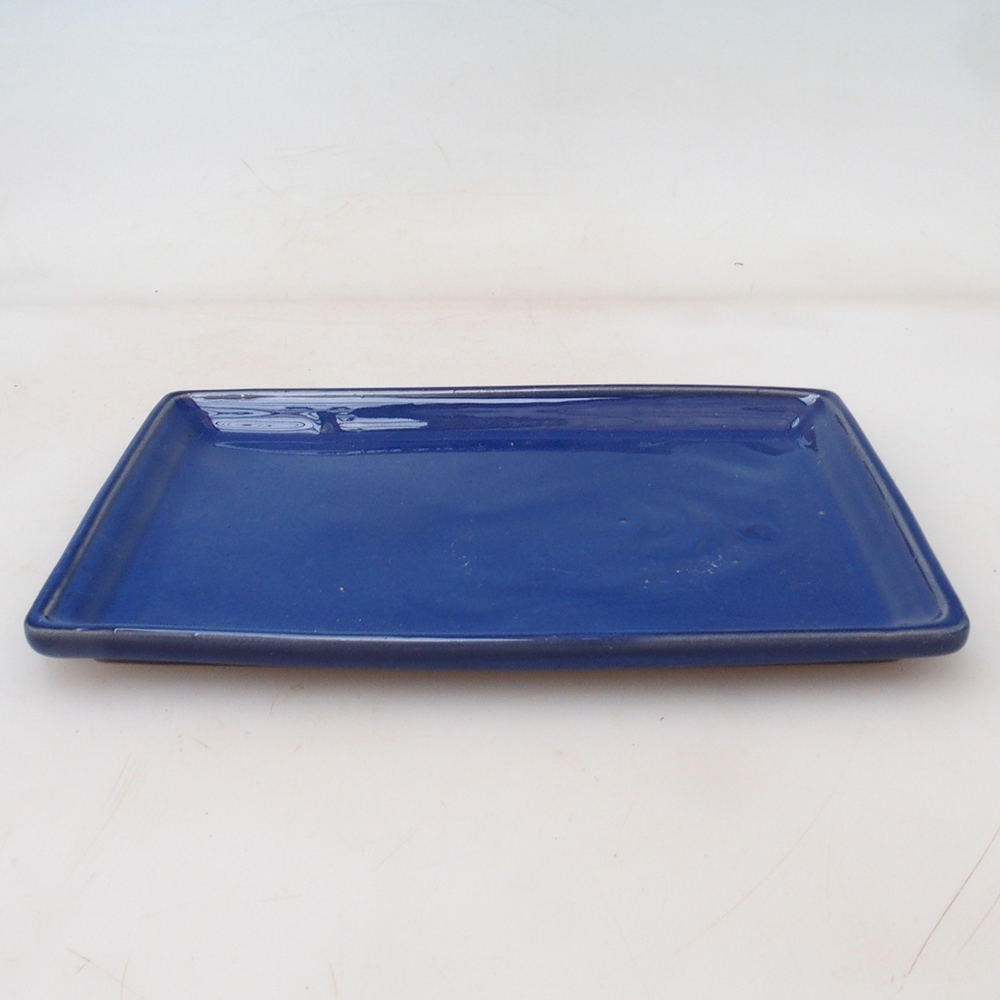 Bonsai bowl prostokątny 19,5 x 14 x 1,5 cm - niebieski