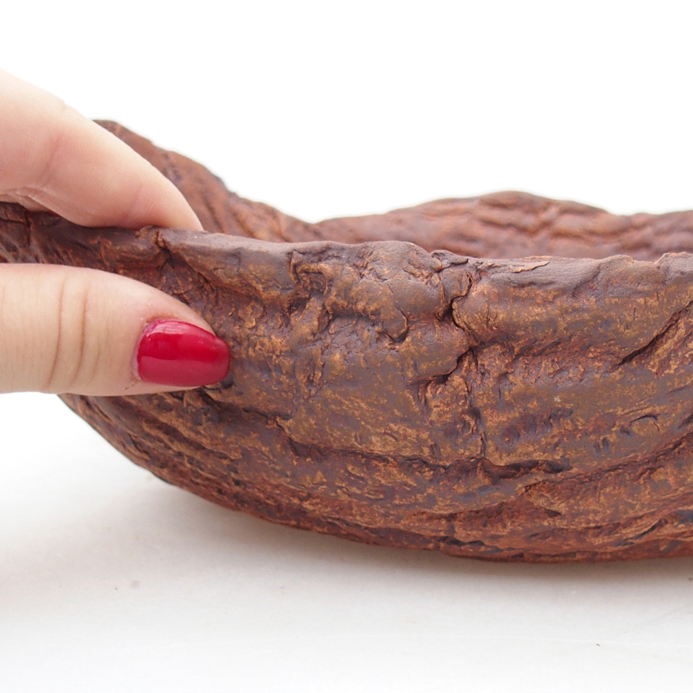 Muszla ceramiczna 26,5 x 21 x 9,5 cm, kolor brązowy