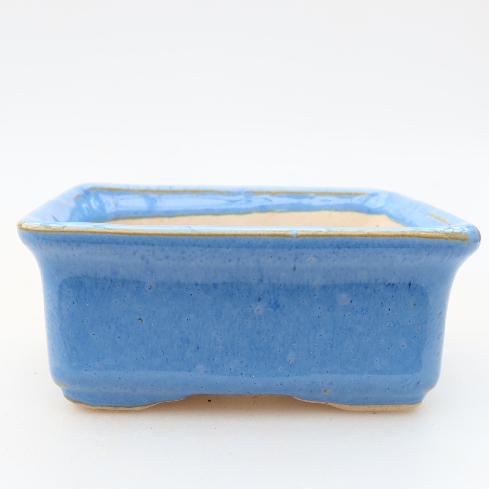 Ceramiczna miska do bonsai 8 x 6,5 x 3,5 cm, kolor niebieski
