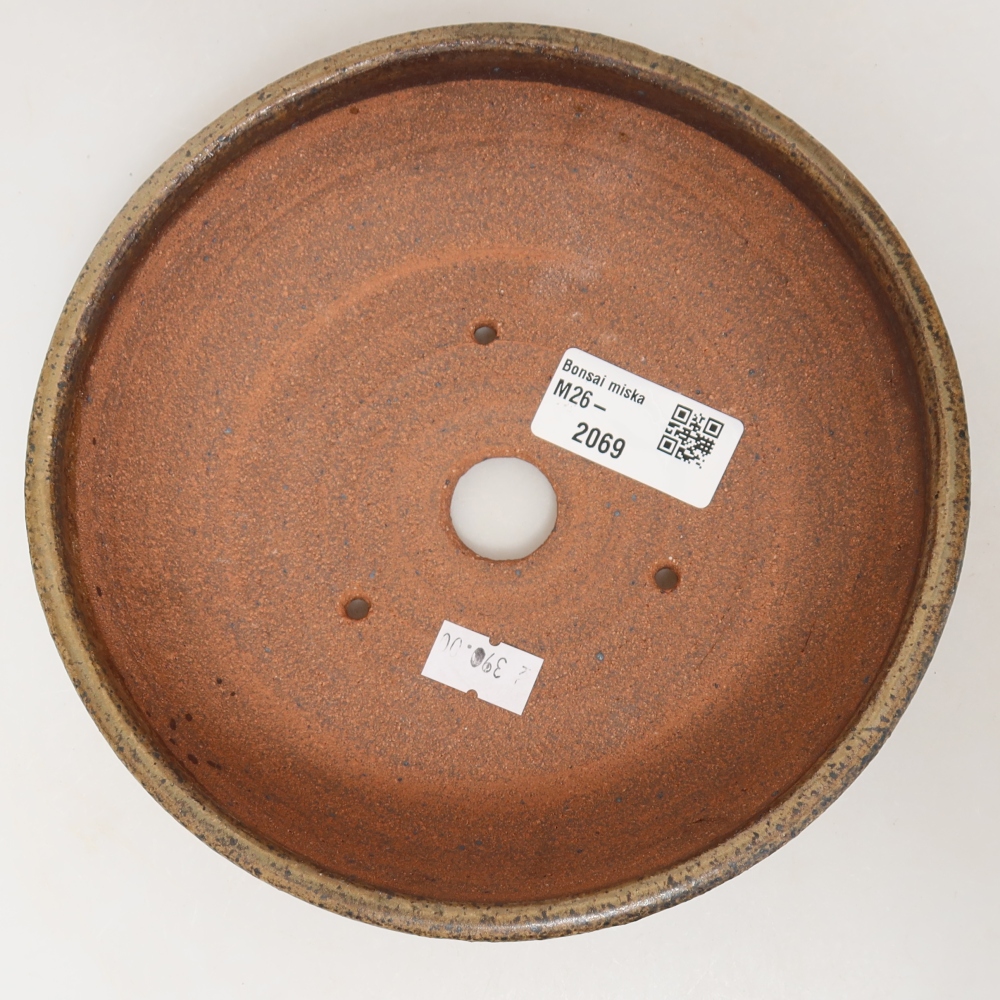 Ceramiczna miska do bonsai 17 x 17 x 5 cm, kolor brązowy