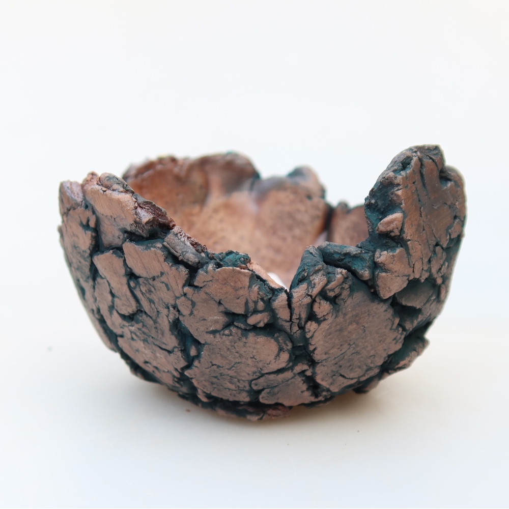 Ceramiczna muszla 9 x 9 x 5,5 cm, kolor zielony