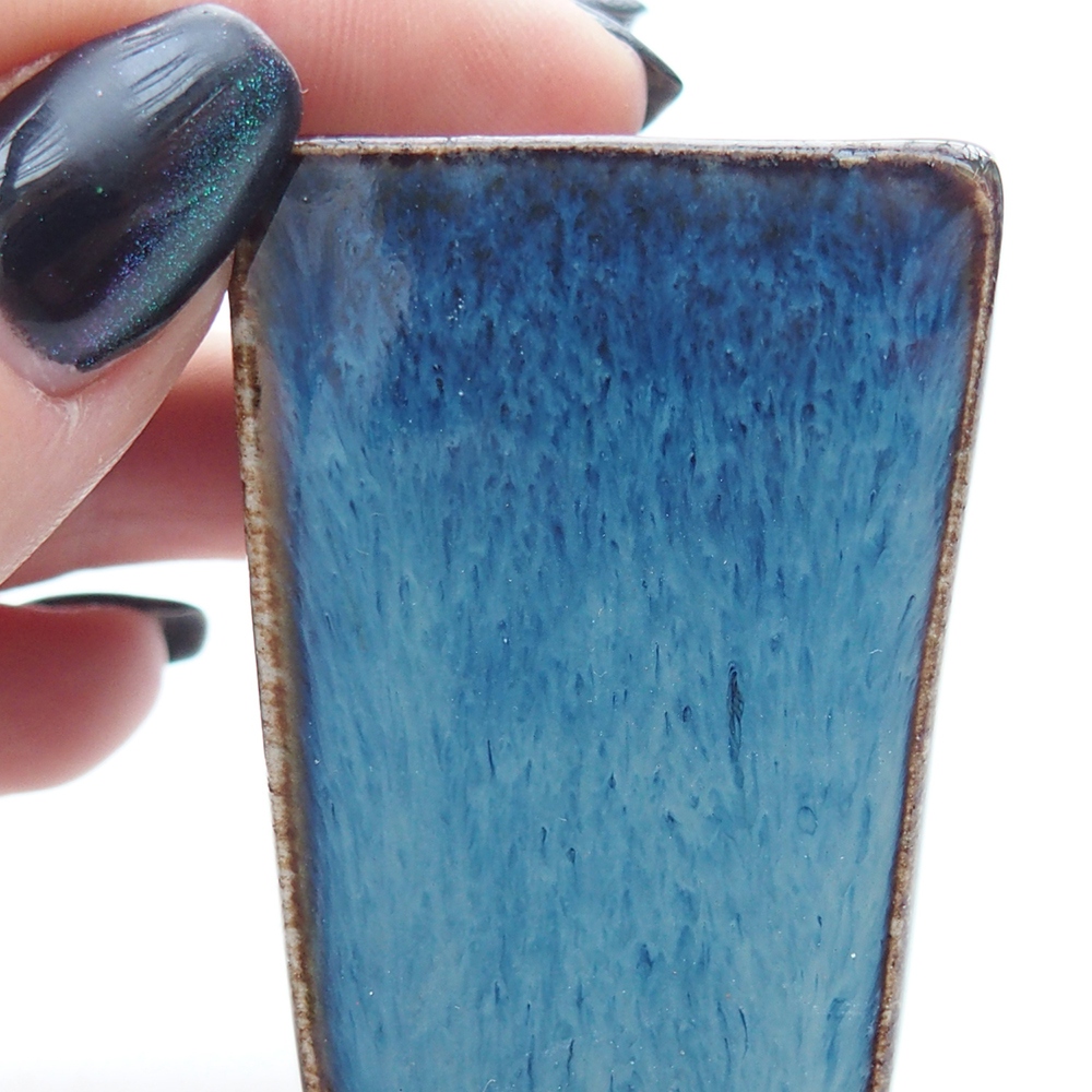 Mini miska do bonsai 3,5 x 3,5 x 5 cm, kolor niebieski