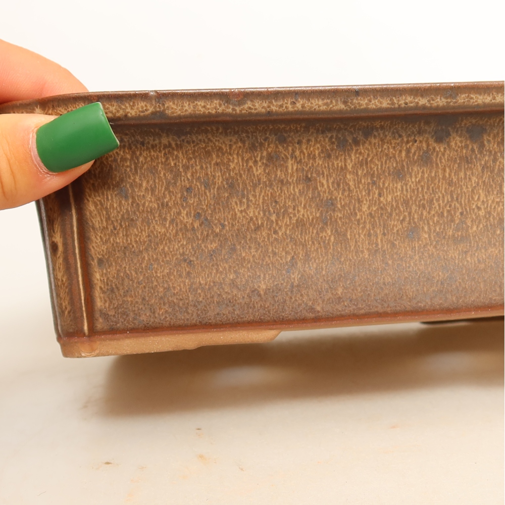 Miska ceramiczna  20 x 15,5 x 5,5 cm, kolor brązowy