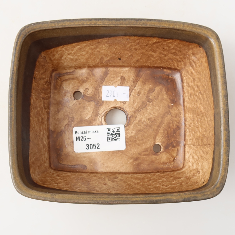 Ceramiczna miska do bonsai 15 x 12,5 x 5,5 cm, kolor brązowy