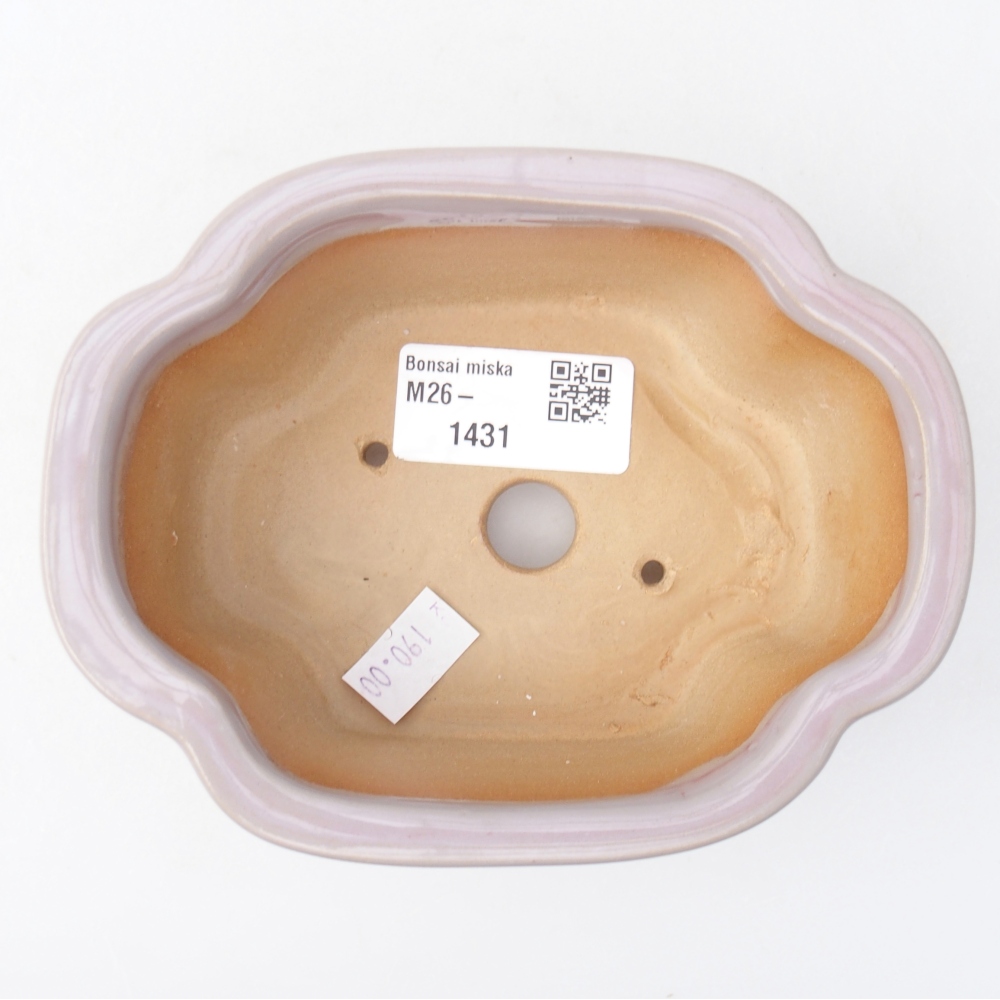 Ceramiczna miska na bonsai 13 x 10 x 5 cm, różowa
