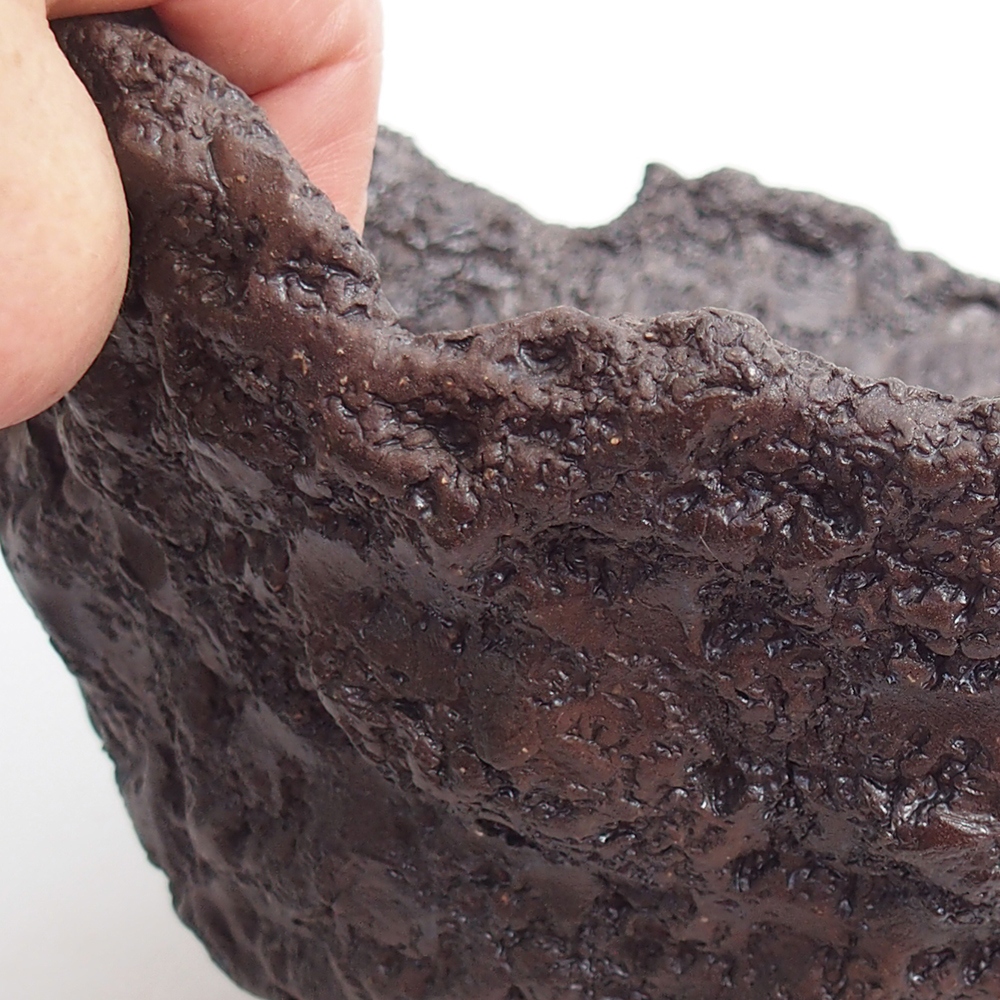 Ceramiczna skorupa 19 x 15 x 14 cm, kolor brązowy