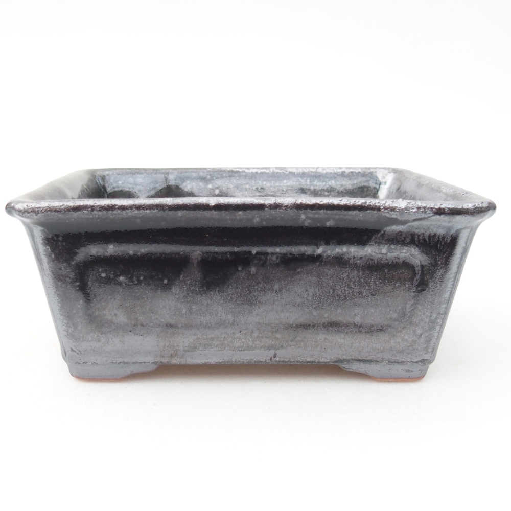 Ceramiczna miska bonsai 13,5 x 10 x 5,5 cm, kolor metaliczny
