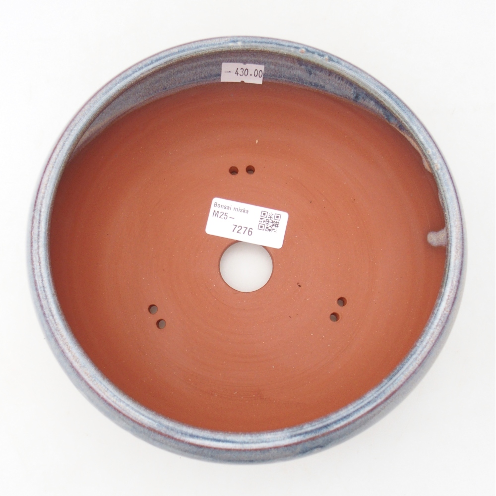 Ceramiczna miska bonsai 19 x 19 x 7,5 cm, kolor niebieski