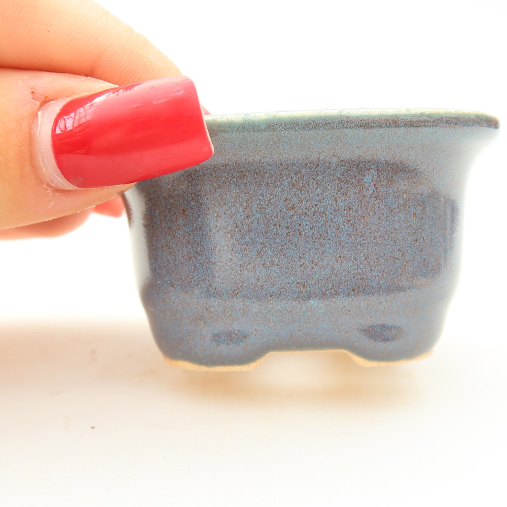 Ceramiczna miseczka do bonsai 6 x 5 x 3 cm, kolor szary