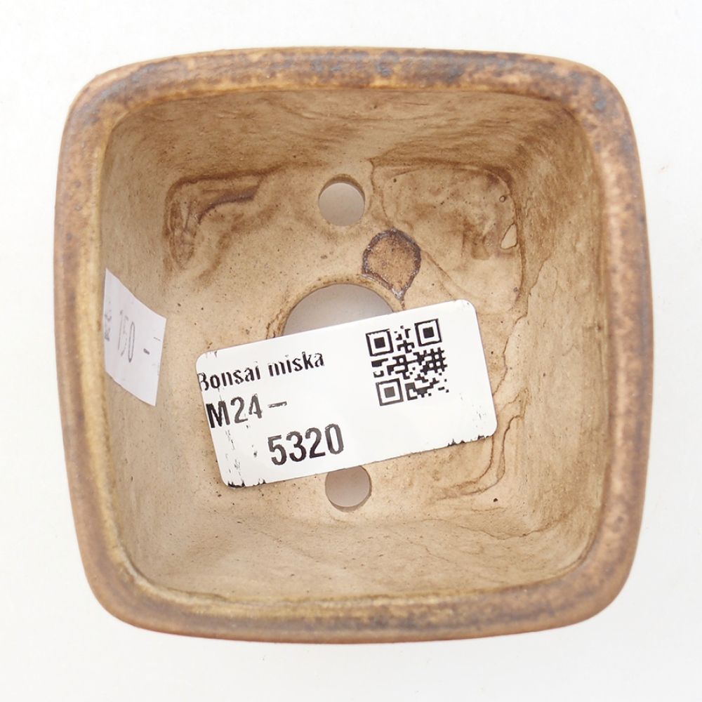 Ceramiczna miska bonsai 6 x 6 x 4,5 cm, kolor różowy