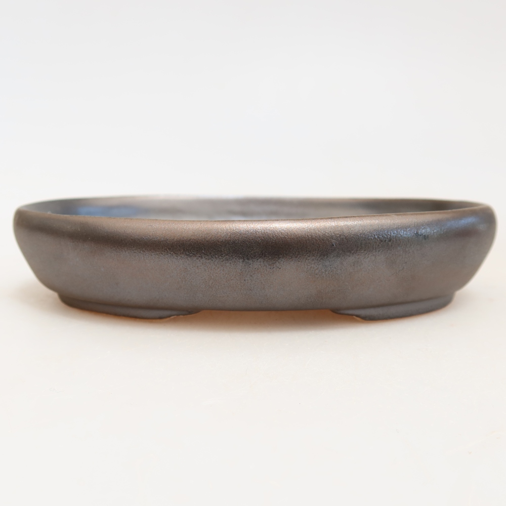 Ceramiczna miska do bonsai 13 x 9,5 x 2,5 cm, kolor metaliczny