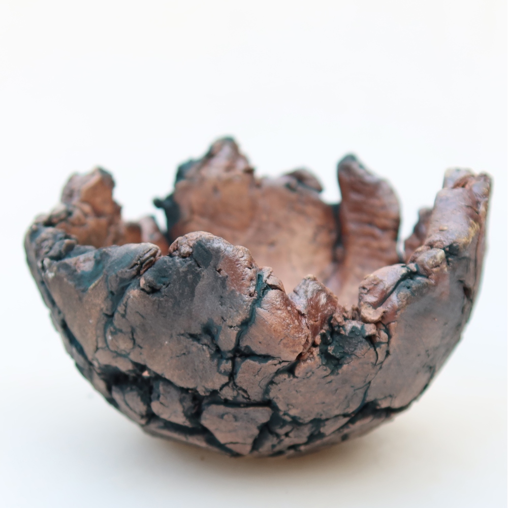 Ceramiczna skorupa  11 x 11 x 7,5 cm, kolor zielony