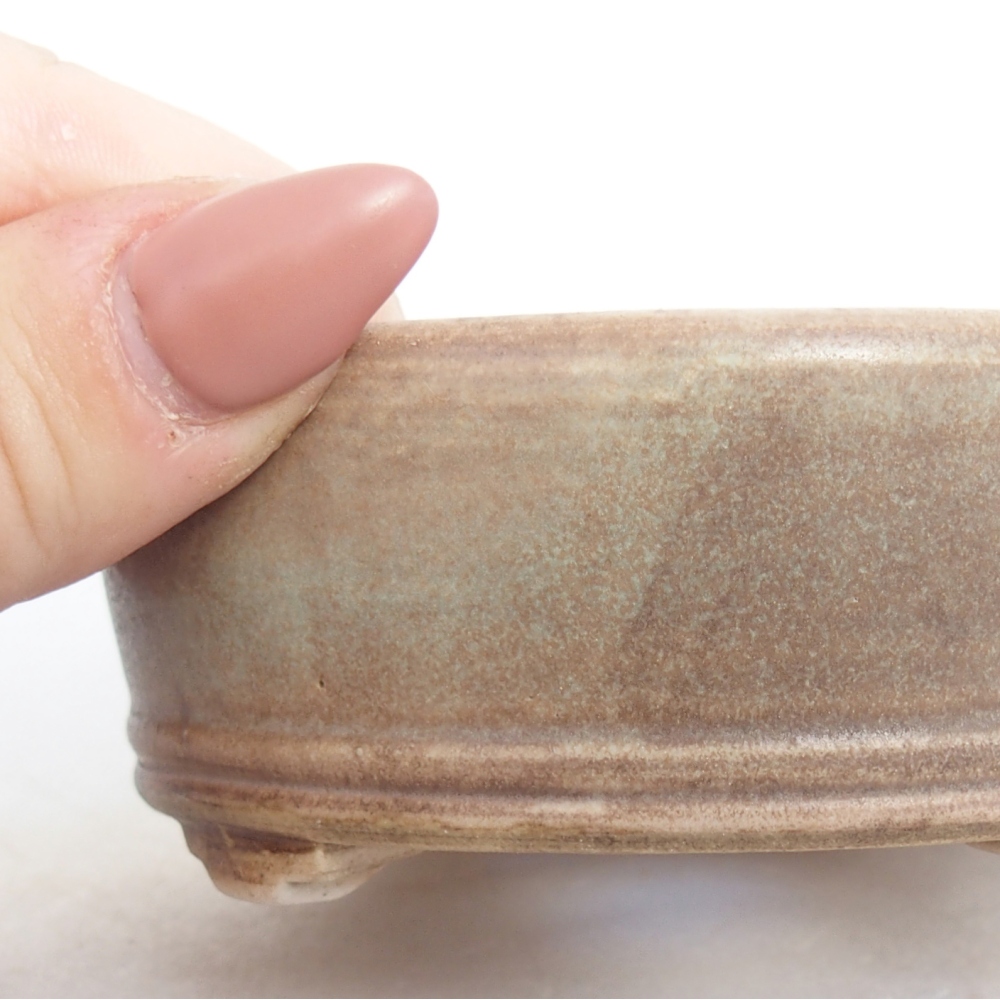 Ceramiczna miska na bonsai 9 x 9 x 3,5 cm, zielona