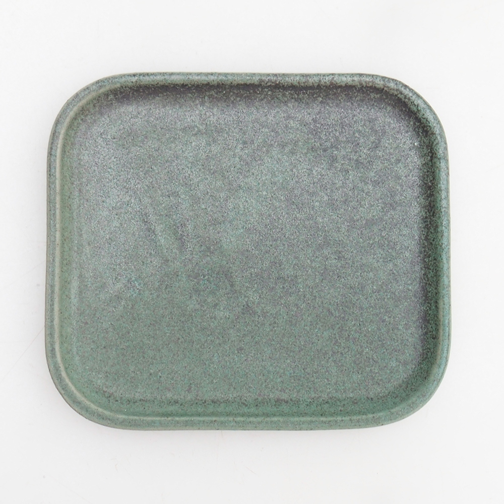 Miska bonsai + spodek H38 - 12 x 10,5 x 5 cm - zielony