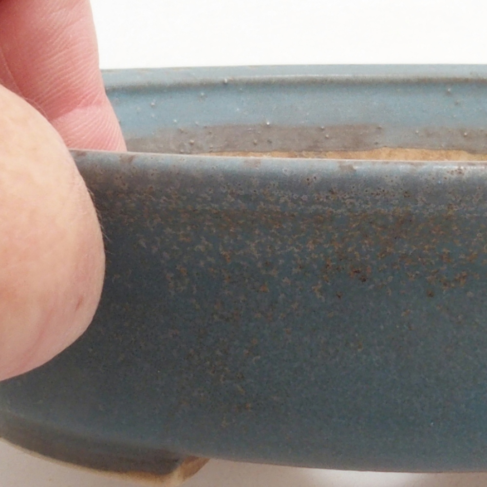 Ceramiczna miska do bonsai 15 x 14 x 4 cm, kolor niebieski