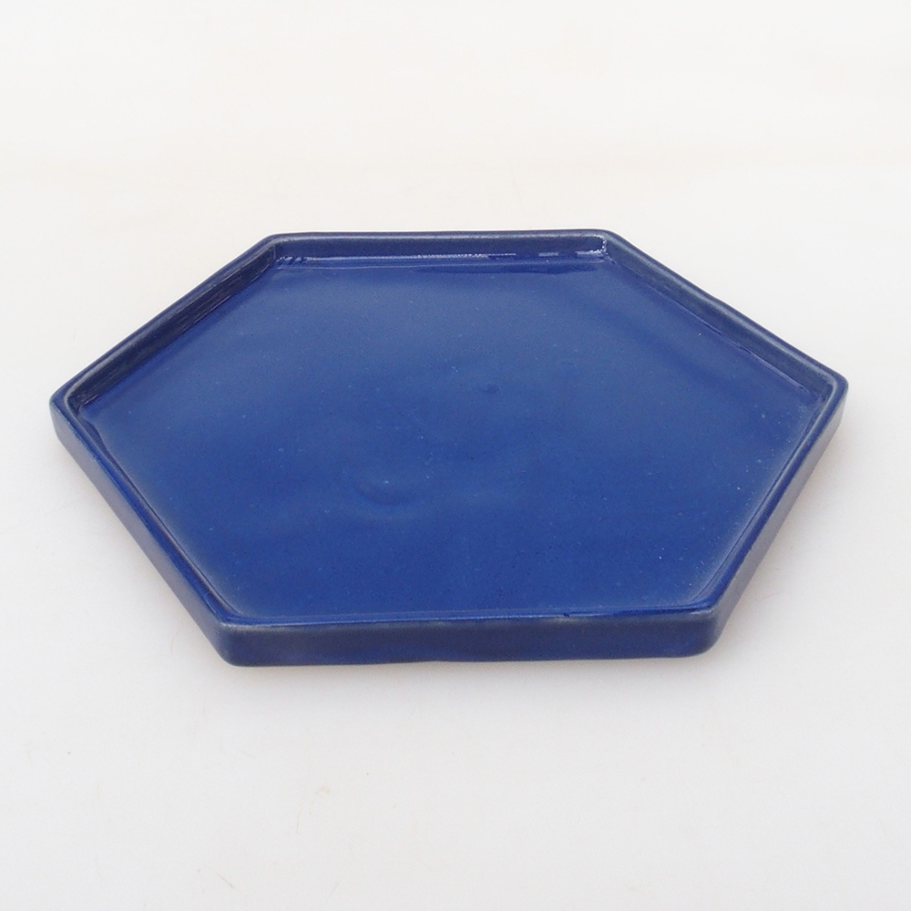Miska ceramiczna H53 -18,5 x 17 x 1 cm - niebieska