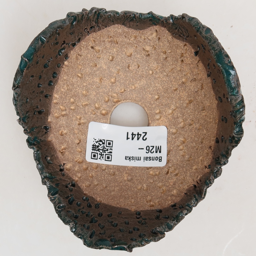 Ceramiczna skorupa  10 x 9,5 x 6,5 cm, kolor zielony