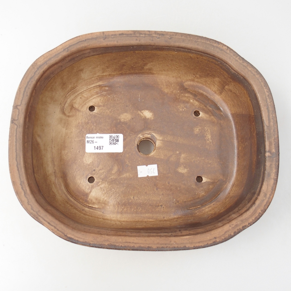 Ceramiczna miska na bonsai 25 x 21 x 8 cm, różowa