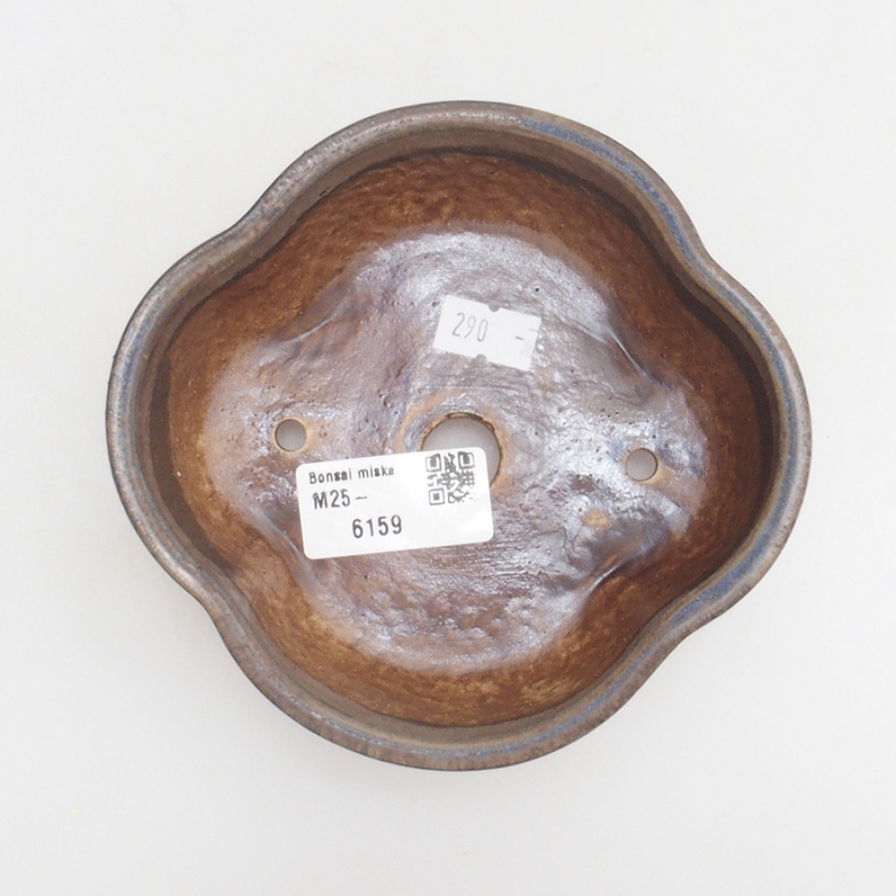 Ceramiczna miska do bonsai 13 x 12,5 x 5 cm, kolor niebieski
