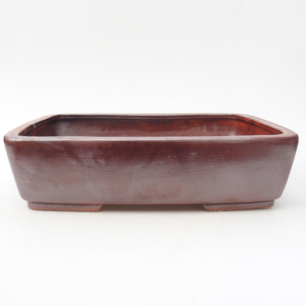 Ceramiczna miska do bonsai 26,5 x 20,5 x 6,5 cm, brązowa